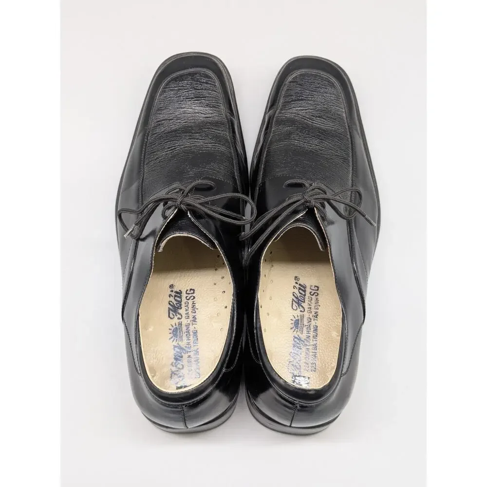 Dong Hai Dress Shoe Mens Black Leather Classic Round Toe Oxfords Size 42